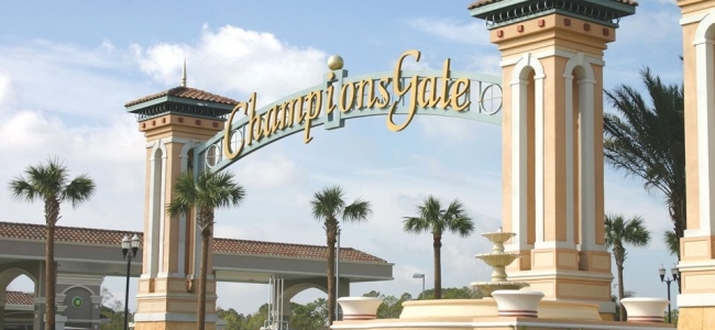 Orlando-Florida-Del-Webb-BellaTrae-at-ChampionsGate-Community-Entrance
